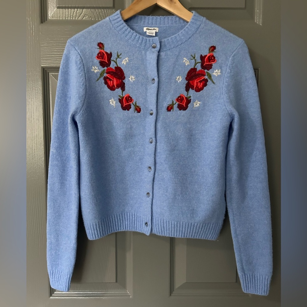 Kimchi Blue Floral Embroidered Cardigan